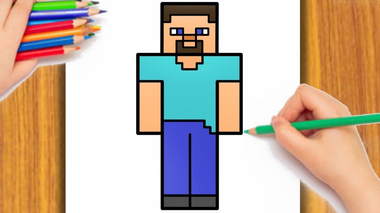 How to DRAW STEVE MINECRAFT Easy Step By Step - YouTube