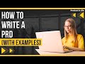 How to write a prd with examples