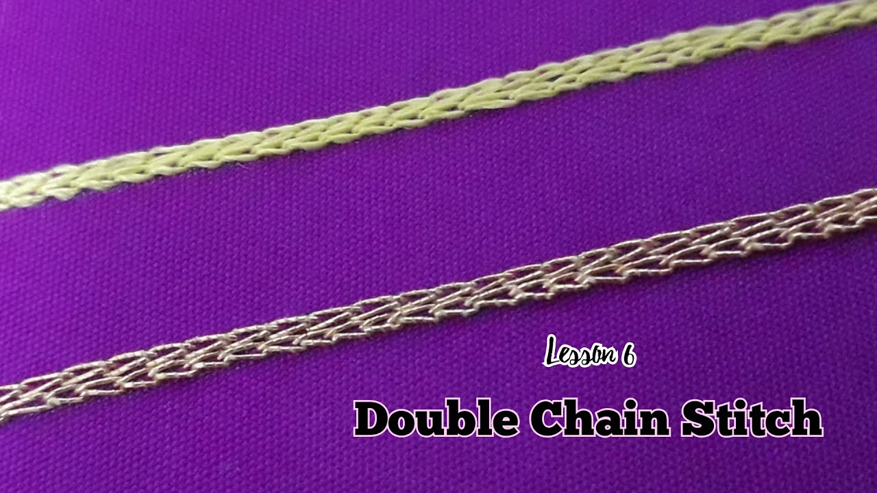 Aari Work Tutorial 6 | Aari Double Chain Stitch with Practice Shapes