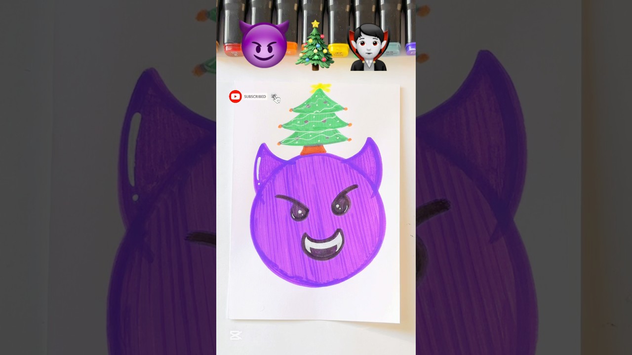 Drawing Emoji’s Mix 😈🧛🏻🎄 