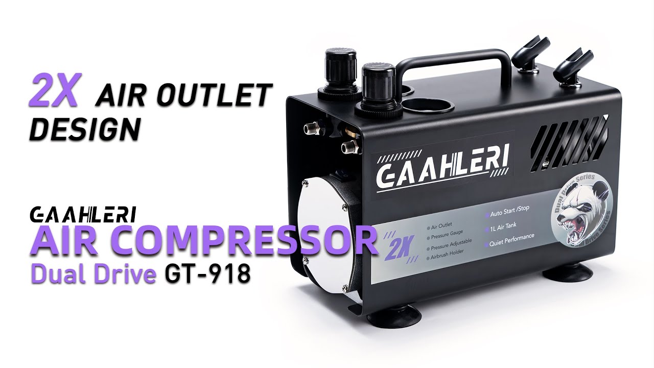 Gaahleri GT-918 dual air compressor kit Introduction - YouTube