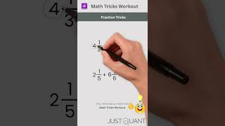 Math Tricks - Fraction Tricks - Adding Mixed Fractions - Simplification Tricks #mathstricks
