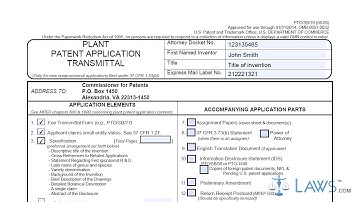 Plant Patent Application Transmittal SB0019