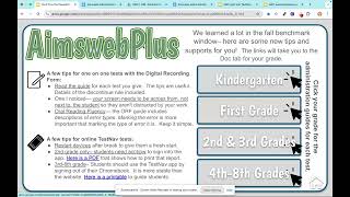AimswebPlus Winter 2025 Screener info