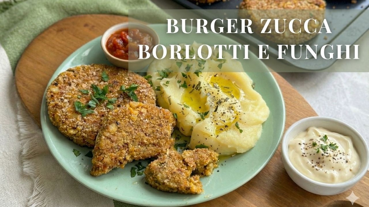 BURGER VEGETALI DI ZUCCA E FUNGHI 🍔 Proteici, Sani e Gustosissimi! (Fatti in casa)