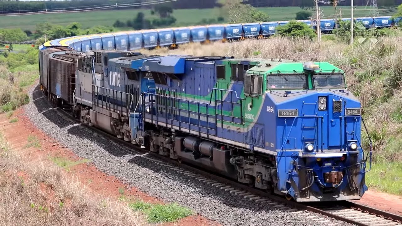 Train Da Rumo Trem da Rumo com Novos Vagões HTT na Ferrovia Norte-Sul - YouTube