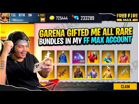 Garena Gifted Me All Rare Bundles😍In My Free Fire Max Id || 0 Level To 100😱Level -Two Side Gamers