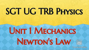 UG TRB Physics Unit 1 Mechanics Newton