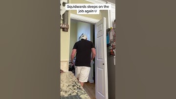 SpongeBob catches Squidward sleeping  #comedy #funny