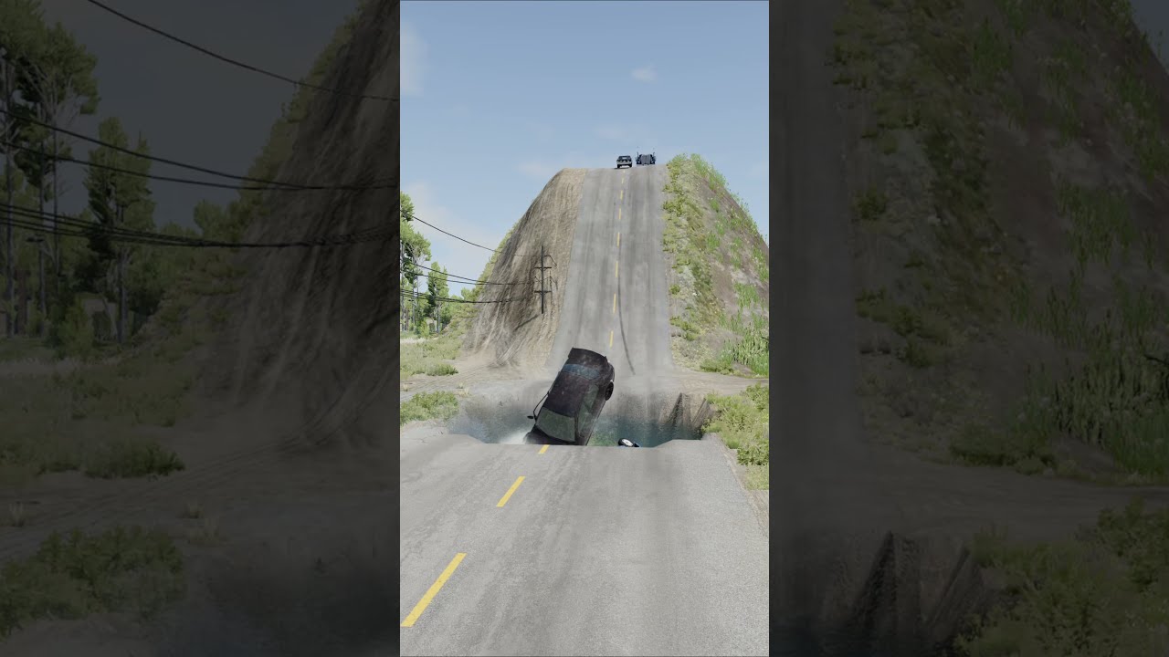 Mixed City Cars Vs Giant Water Pitt BeamNG Drive Beamcrashers Crashdrive Beamng Car