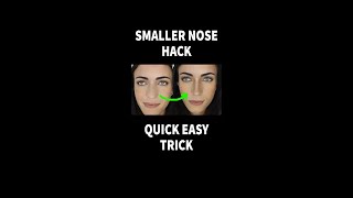 SMALLER NOSE HACK! 👃 Simple trick using only 2 products! #shorts