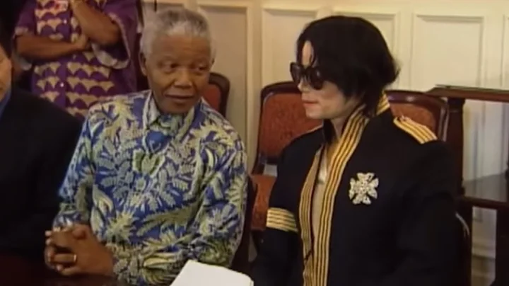 Michael Jackson meets Nelson Mandela