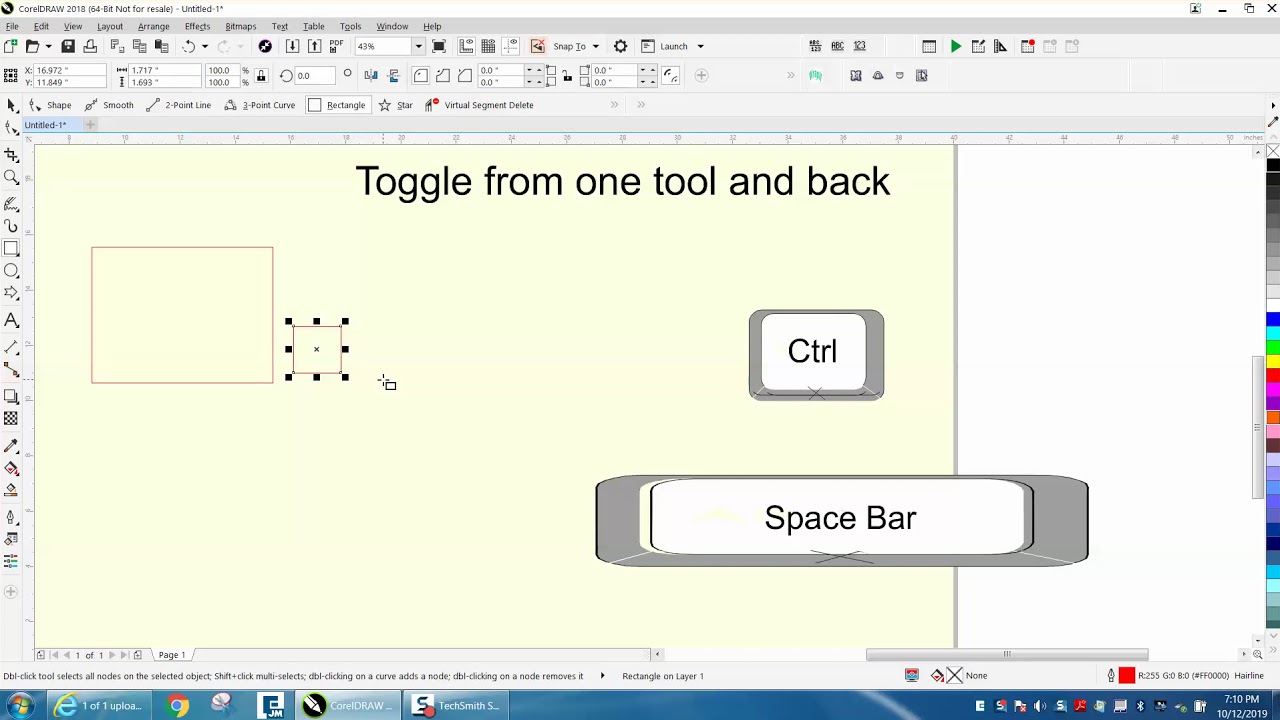 coreldraw 2018 smooth tool tips