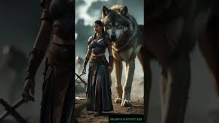 Warrior Girl And Wolf  Battlefield wolf shorts warriors trending viralshort