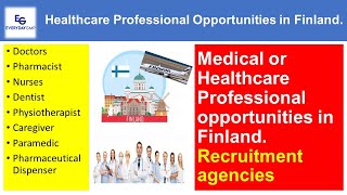 Finland, Medical & Healthcare Professional opportunities | Pharmacist Doctor, Recruitment agencies