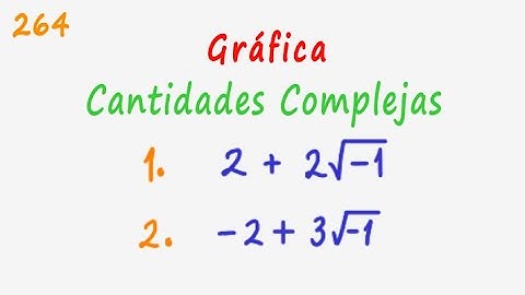 Álgebra de Baldor Ejercicio 264 (1-2) "Gráfica de cantidades complejas"
