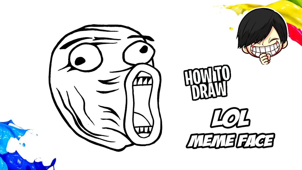 How to draw LOL Meme Face 