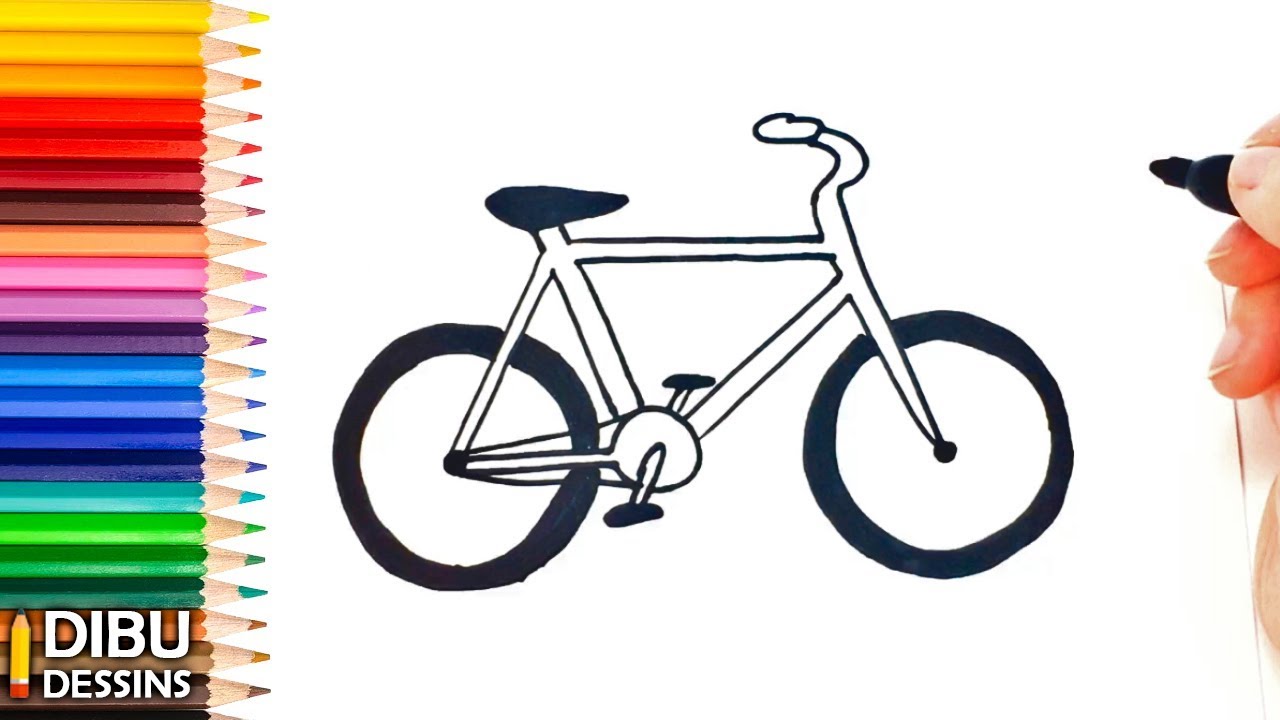 comment dessiner une bicyclette difficille