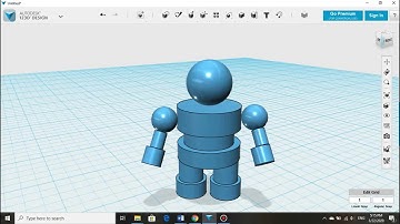Autodesk 123D: Demonstration of simple robot creation