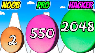 Bounce 2048 - NOOB vs PRO vs HACKER