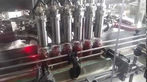 Jar filling machine for Fruit jam, sauce, and paste