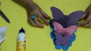 Triple Butterfly Easel Card