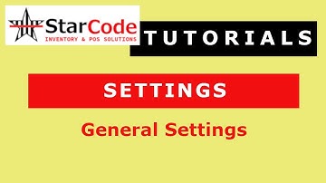 StarCode POS General Settings