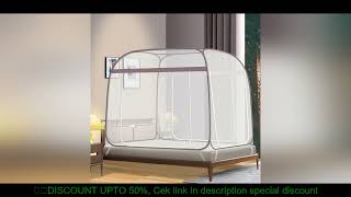 Mongolian Mosquito Net Anti mosquito Square Tent Double Bed Curtain One-touch Foldable Zipper Two Do