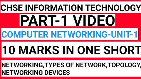 +2 IT||chse Information technology || IT ||computer Networking ||Part-1 video