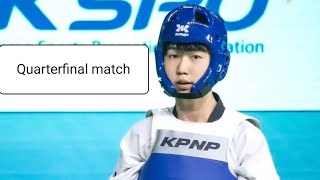 Park tae joon🇰🇷🔴 VS PLAYER🇰🇷🔵 u-58kg Quarterfinal fight at Asian taekwondo championship #taekwondo