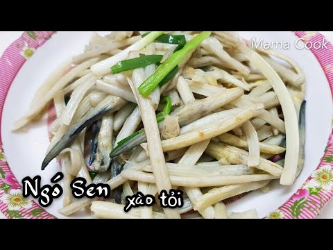 cách xào ngó sen - Cách xào Ngó Sen với tỏi ngon cho bữa ăn !! Vietnamese food