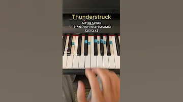 Thunderstruck AC/DC easy piano tutorial!