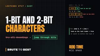 Information LeetCode #717: 1-bit and 2-bit Characters, Jump Through the Bits Update