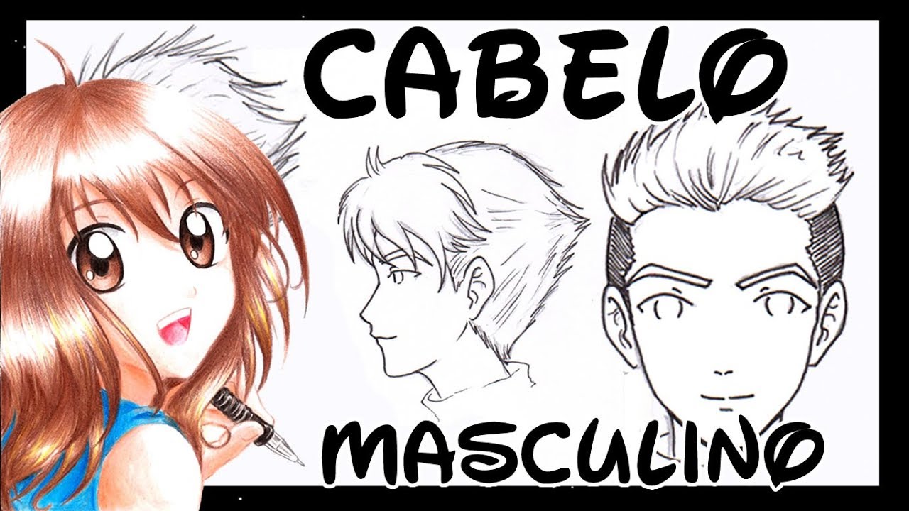 Cabelo masculino anime  Drawings, Anime drawings, How to draw hair