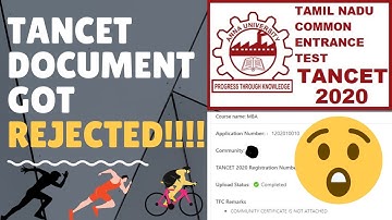 tancet update 2020😭😭 | tancet certificate verification | my documents got rejected!! | tancet 2020