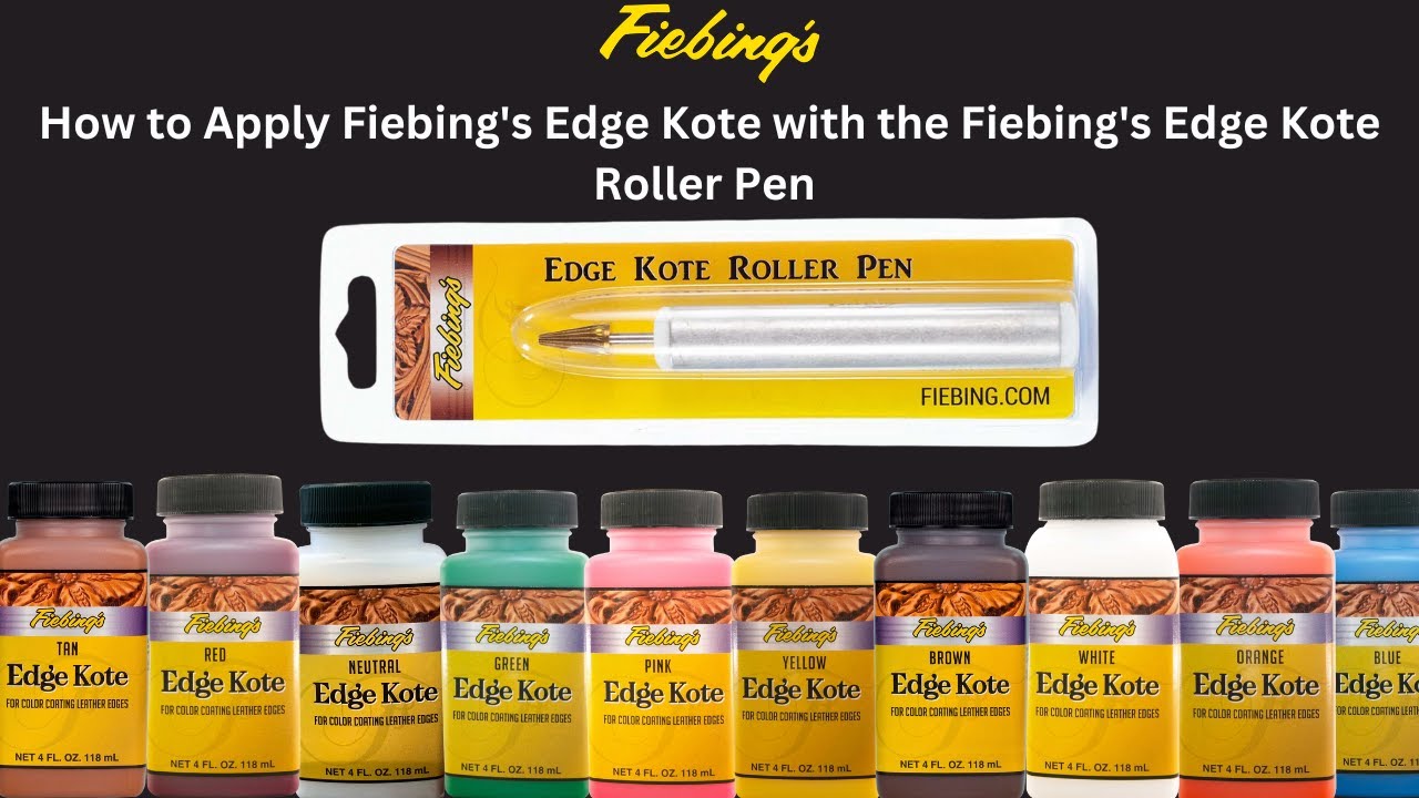 How to apply Fiebing's Edge Kote with a Fiebing's Edge Kote Roller Pen 
