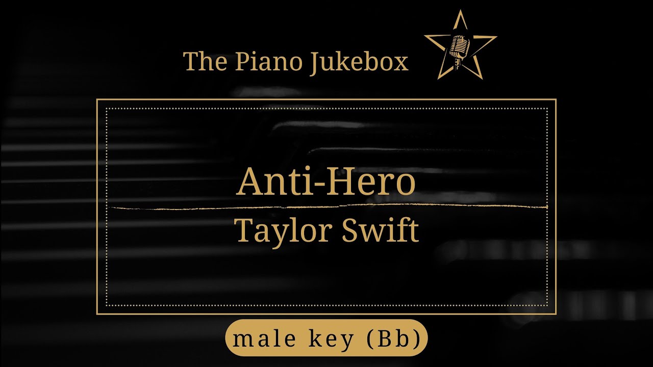 Anti-Hero -Taylor Swift (male key)│piano karaoke