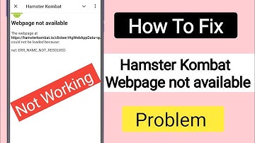 How to Fix Hamster kombat webpage not available | hamster kombat not opening