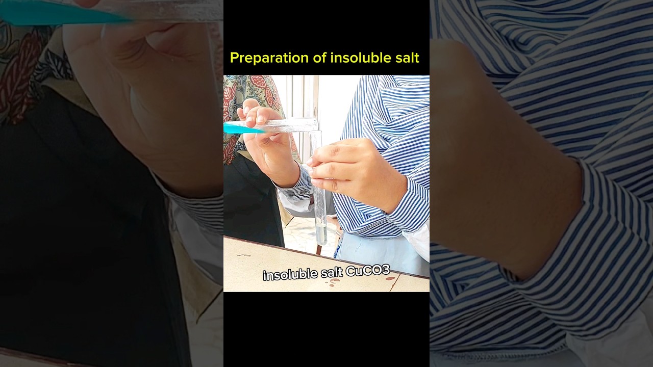 Insoluble salt Preparation Class 10