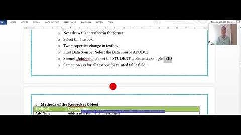 Database handling using Data Bound & ADO