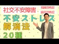 不安•ストレス解消法【20種】【社交不安障害】【コーピング】