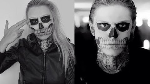 AHS TATE LANGDON HALLOWEEN MAKEUP TUTORIAL! (AMERICAN HORROR STORY SERIES)