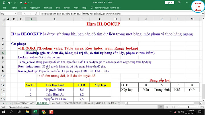 Cách sử dụng hàm hlookup trong kế toán năm 2024