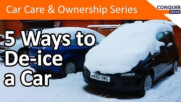 How to de-ice car windows - five different methods plus home made de-icer recipe.