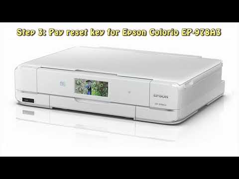 video Reset Epson Colorio EP 978A3 Waste Ink Pad Counter