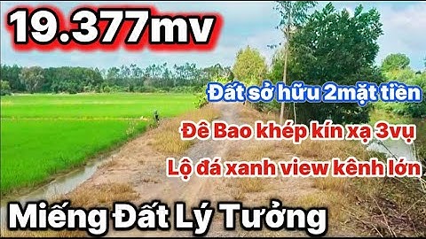 Bán gấp lô đất lúa 3vụ lộ đá xanh view kênh sáng lớn Tại xã Mộc Hóa tỉnh Tây Ninh LH0335535649