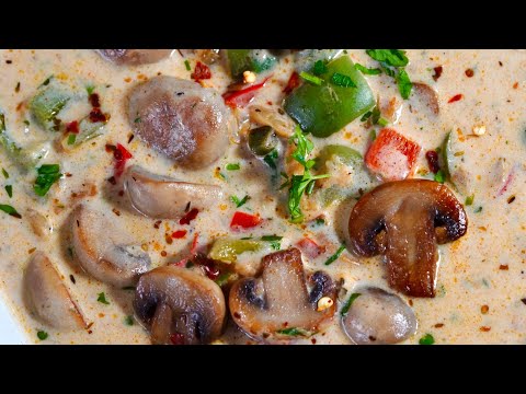 SUPER DELICIOUS CREAMY GARLIC BUTTER MUSHROOM NO CREAM USED