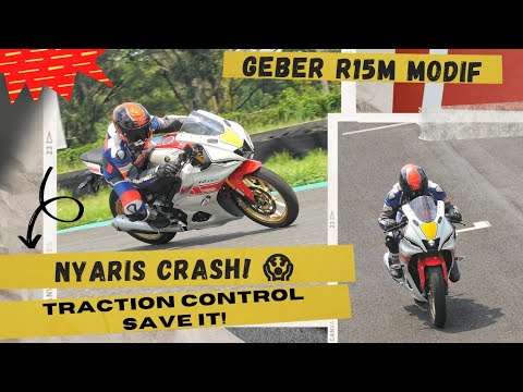 NYARIS CRASH! 😱 TEST RIDE YAMAHA R15M VERSI MODIF GMA PRODUCT