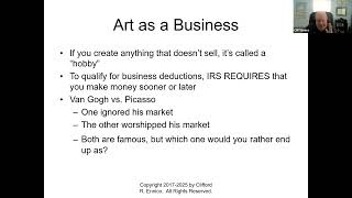 Creative Series (1 of 3) Business, Legal and Tax Tips for Creatives - Cliff Ennico