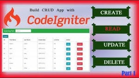 Create Crud Application in Codeigniter in urdu|Hindi part-1 |2021